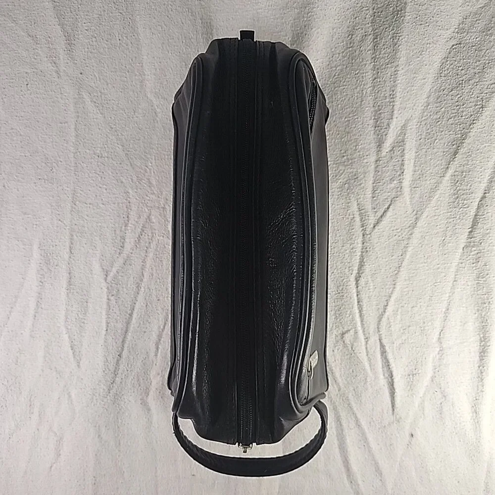 Toiletry Bag Kenneth Cole Reaction Leather Case Travel Bag Black 10”x6”x3”